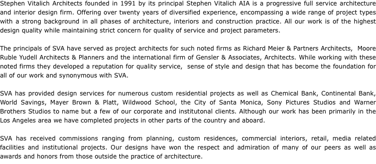 Stephen Vitalich Architects founded in